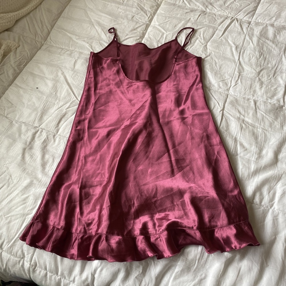 Pink Satin Slip Dress - Picture 8 of 10
